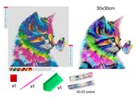 ND21_110193 Diamond Painting Haft Diamentowy KOTEK 30X30CM