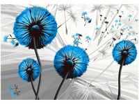 100 70CM OBRAZ PŁÓTNO DMUCHAWCE NIEBIESKIM PŁÓTNO RAMA