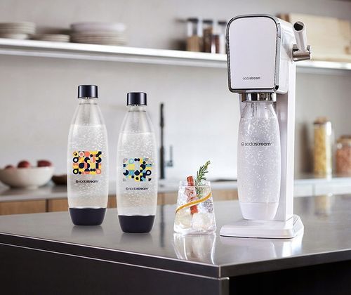 Zestaw butelek SodaStream Fuse Bubble Mosaic 2x1l czarne ze wzorami na Arena.pl