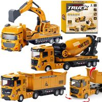 SAMOCHÓD CIĘZAROWY WYWROTKA KOPARKA BETONIARKA ZESTAW AUTA BUDOWLANE