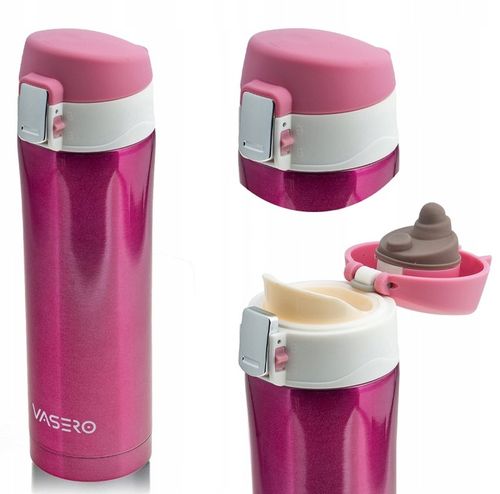 KUBEK TERMICZNY TERMOS na herbatę kawę z ustnikiem BLOKADA PRÓŻNIOWY STAL na Arena.pl