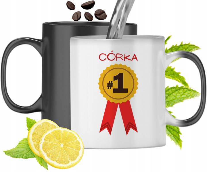 Kubek Magiczny Dla Córki Zmieniający Kolor Z Nadrukiem Ze Zdjęciem zdjęcie 1