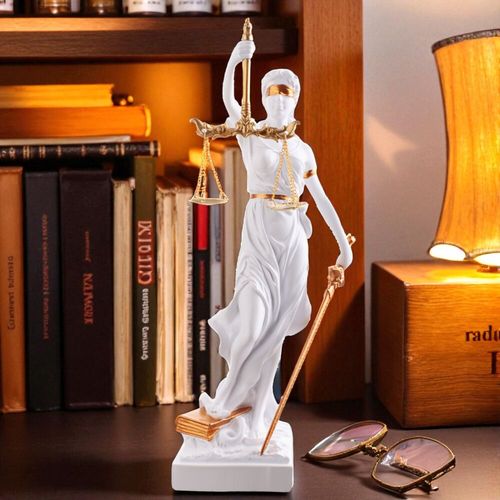 Okazała Biała Temida z wagą i mieczem 31 cm TEM-02 na Arena.pl