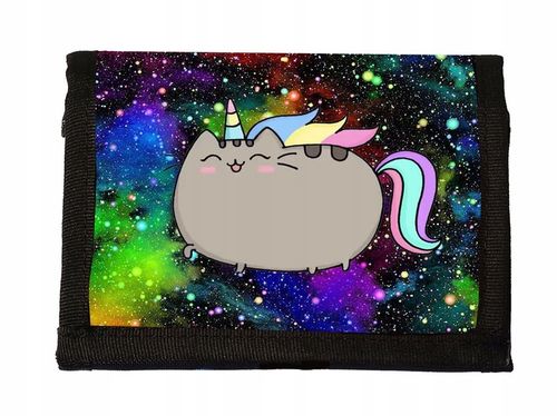 Portfel na Rzep GALAKTYKA z KOTKIEM PUSZIN Materiałowy młodzież Dziecięcy na Arena.pl