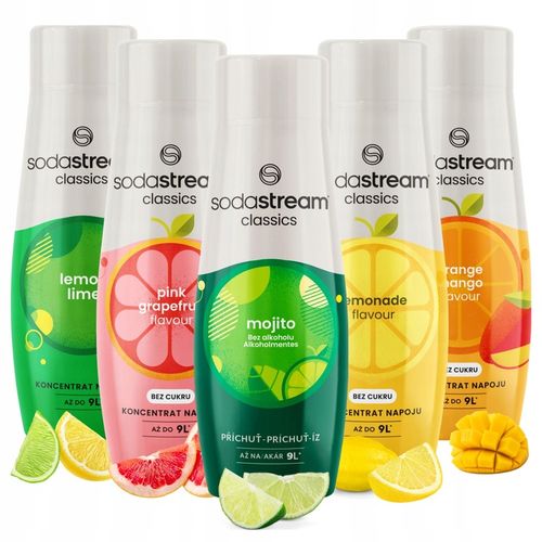 5 Szt. Zestaw Syropów Smakowych SodaStream Do Saturatora 4 Smaki Koncentrat na Arena.pl