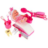 LALKA u DENTYSTY STOMATOLOG AKCESORIA ZESTAW LEKARSKI GABINET Doktor lalek