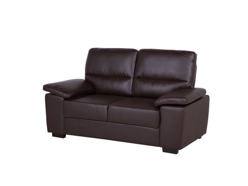 Sofa 2-osobowa ekoskóra brązowa VOGAR na Arena.pl