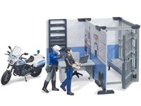 Komenda policji z figurkami i motocyklem Bruder 62732