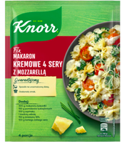 KNOR FIX  MAKARON KREMOWE 4 SERY Z MOZZARELLĄ 45G