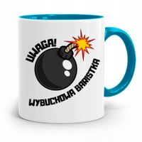 Dla Baristy Baristki Kawiarki Kubek Błękitny Z Nadrukiem Ze Zdjęciem