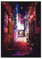 Plakat abstrakcja china town 61x91 cm w czarnej ramie