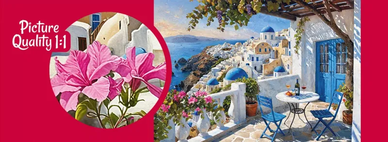 Puzzle 1000 elementów. Santorini Blues 30936 zdjęcie 7