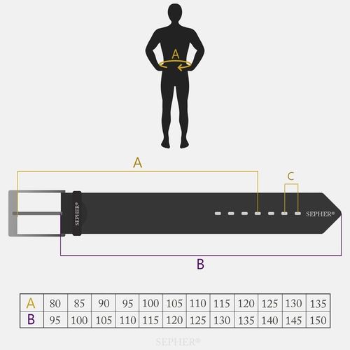 Skórzany pasek męski BRĄZOWY szeroki do spodni 85 na Arena.pl