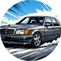 Opłatek na tor Mercedes W 124 Samochód Auto Bryka Fura Urodziny 18 30 40 50