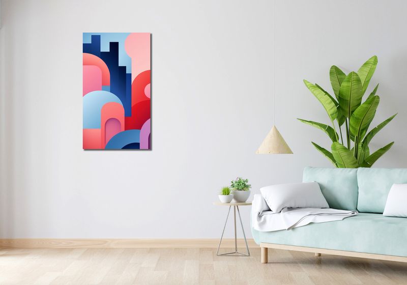 Obraz 50x90cm Miasto Kolorów zdjęcie 2