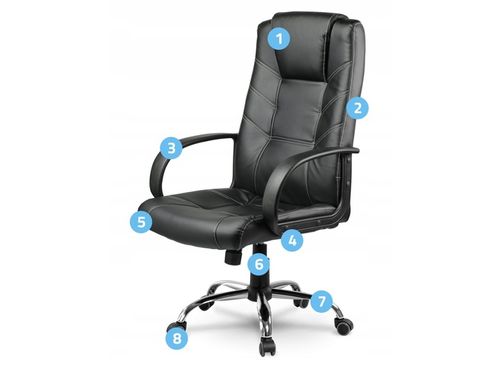 FOTEL BIUROWY OBROTOWY CHROM KRZESŁO SOFOTEL na Arena.pl