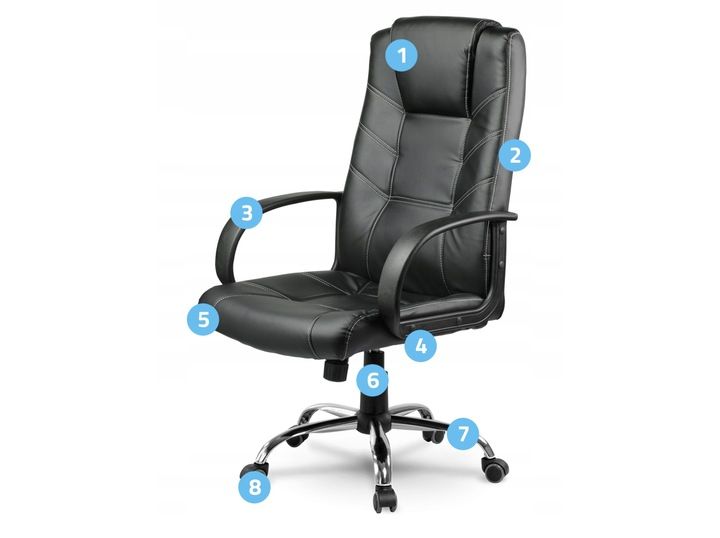 FOTEL BIUROWY OBROTOWY CHROM KRZESŁO SOFOTEL zdjęcie 7