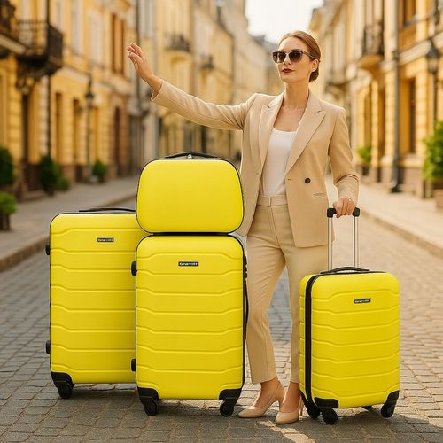 ZESTAW WALIZEK 4w1 WALIZKA PODRÓŻNA NA KÓŁKACH GRAVITT 931 na Arena.pl