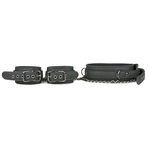 kajdanki leather collar with handcuffs na Arena.pl