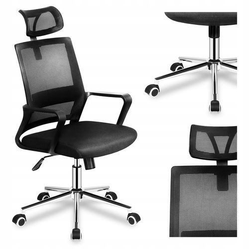 Fotel biurowy ergonomiczny MARK ADLER czarny obrotowy regulowany do na Arena.pl