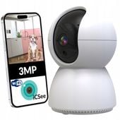 OBROTOWA KAMERA WIFI IP 3MP ULTRA HD AUDIO NIANIA ELEKTRONICZNA ICSEE SMART