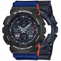 ZESTAW G-SHOCK GA-140-1A1ER CZARNY NIEBIESKI