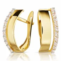 ZŁOTE KOLCZYKI Z CYRKONIAMI ZŁOTO 585 14K 2497-3