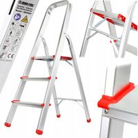 DRABINA drabinka domowa 3 stopniowa aluminiowa ALU3 MOCNA podest 150KG