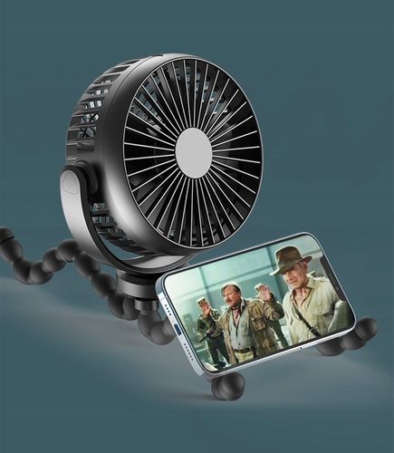 WENTYLATOR PRZENOŚNY WIATRAK BIURKOWY 5200mAh Z ELASTYCZNYM STATYWEM na Arena.pl