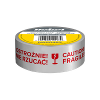 Taśma pakowa OSTROŻNIE SZKŁO REBEL (50mic x 48 mm x 132 m)