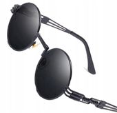 Lenonki Męskie Okulary Okrągłe Punk Słoneczne Boho