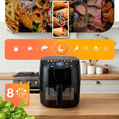 FRYTKOWNICA BEZTŁUSZCZOWA AIR FRYER FRYTOWNICA 4L BERDSEN 1500W na Arena.pl
