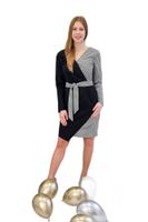 Sukienka w Pepitkę Czarno-biała 42