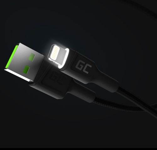 2x Kabel Lightning 2m LED GreenCell Ray szybkie ładowanie do Apple iPhone na Arena.pl