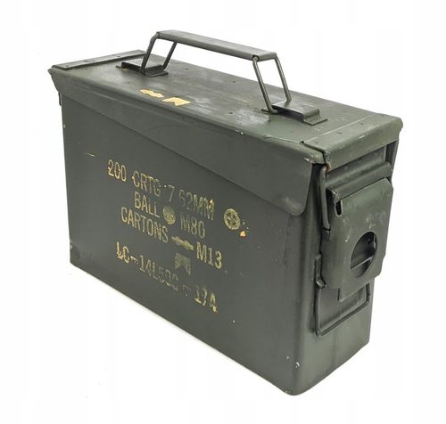 skrzynka METALOWA hermetyczna oryg. US Army ammoBOX M19A1 na Arena.pl