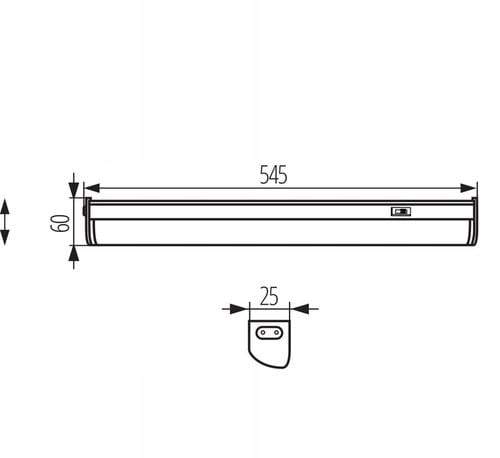 Oprawa podszafkowa listwa meblowa LL RILAK LED CCT 10W biała zmian na Arena.pl