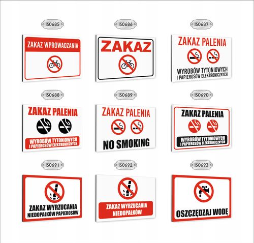 tablica Tabliczka znak informacyjny dibond 40x30 ZAKAZ PARKOWANIA nadruk UV na Arena.pl