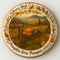 CIASTKO LUKROWANE COUNTRY COLLECTION ROZ.L KOŁO JESIEŃ RĘCZNIE ROBIONE