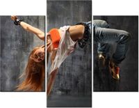 70 90CM OBRAZ 3 ELEM FITNESS ŚCIENNY PŁÓTNO