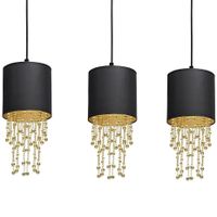 LAMPA wisząca ALMERIA MLP64400 Milagro abażurowa OPRAWA crystal glamour ZWIS kryształki czarne złote