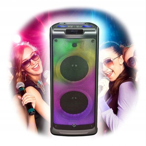 GŁOŚNIK BLUETOOTH PRZENOŚNY KARAOKE MANTA 100W USB na Arena.pl