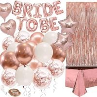 Zestaw dekoracji na wieczór panieński balony napis rose gold