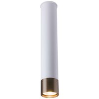Metalowa lampa sufitowa EIDO 0353 okrągła tuba downlight patyna biały