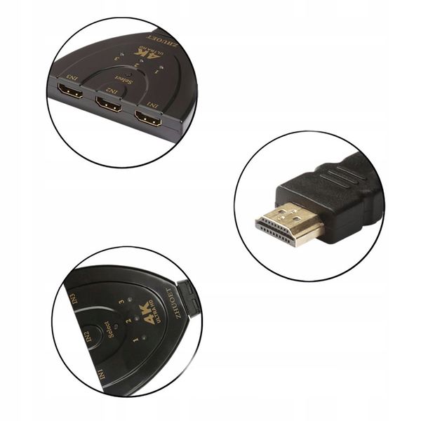 Kabel RETOO Switch HDMI - HDMI 0,5 m zdjęcie 10