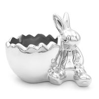 Osłonka ceramiczna królik zajączek wielkanocny srebrny