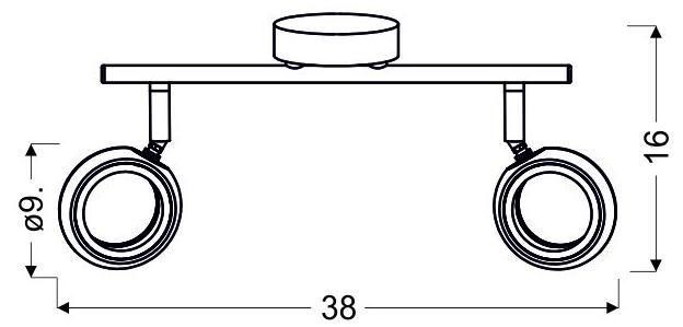 Aurelion listwa 2x4W LED chrom 3000K zdjęcie 3