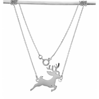 SREBRNY NASZYJNIK JELONEK CELEBRYTKA SREBRO PRÓBY 925