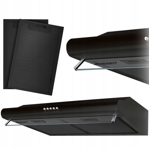 OKAP PODSZAFKOWY KUCHENNY 60cm BERDSEN CZARNY 10A na Arena.pl