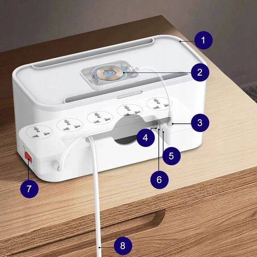 Ładowarka Listwa Zasilacz Organizer Kabli USB QI na Arena.pl