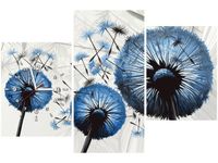 60CM 90 ZEGAR 3 ELEM DMUCHAWCE NIEBIESKIM KOLORZE ŚCIENNY